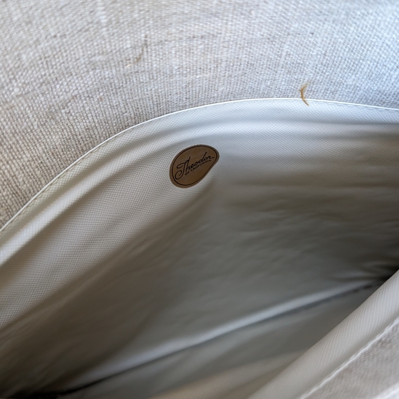 Vintage Theodor of California Large Linen Foldover Clutch - Picture 4 of 4